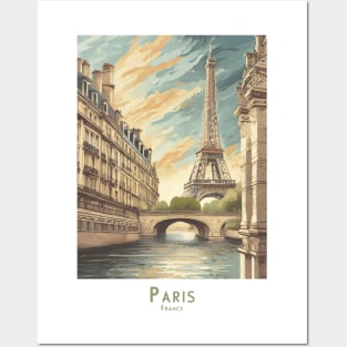 Art Deco Paris France - Vintage Retro Poster Posters and Art